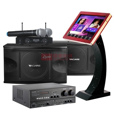 【雅橋Y1影院】雅橋(YACARE)Y1家庭ktv點(diǎn)歌音響套裝 KTV 點(diǎn)歌機(jī) 家庭KTV功放音響套裝(紅色 落地款)圖片展示-國美在線雅樂購影音旗艦店